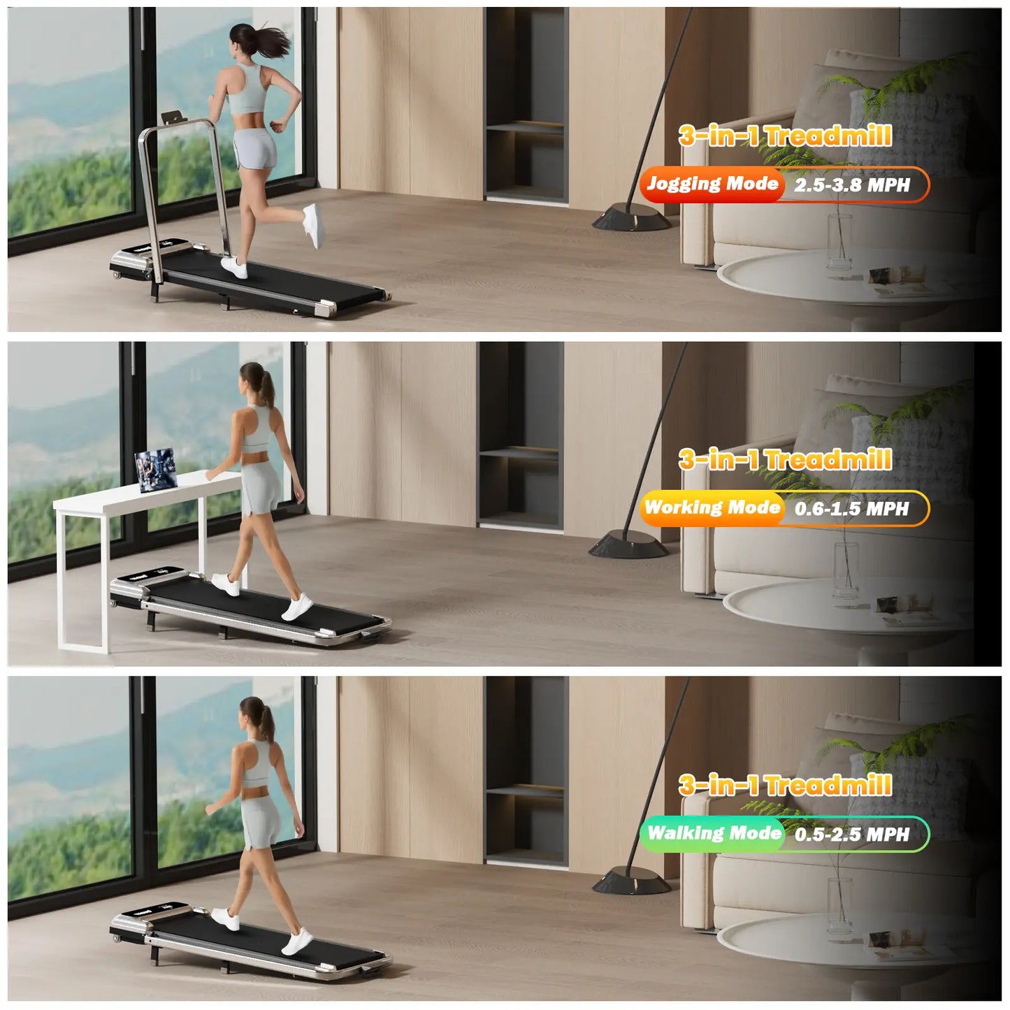 【Upgraded Version】Yagud Upgraded Walking Pad: Slim & Portable with Remote & LED Display.